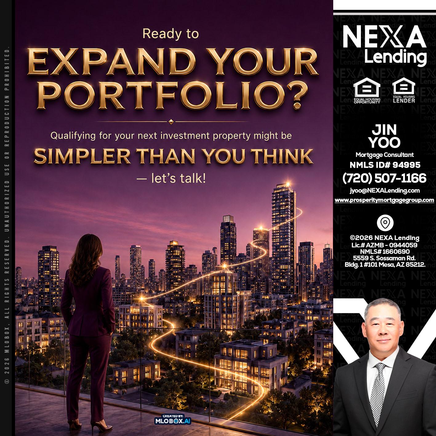 EXPAND YOUR PORTFOLIO - Jin Yoo -Mortgage Consultant