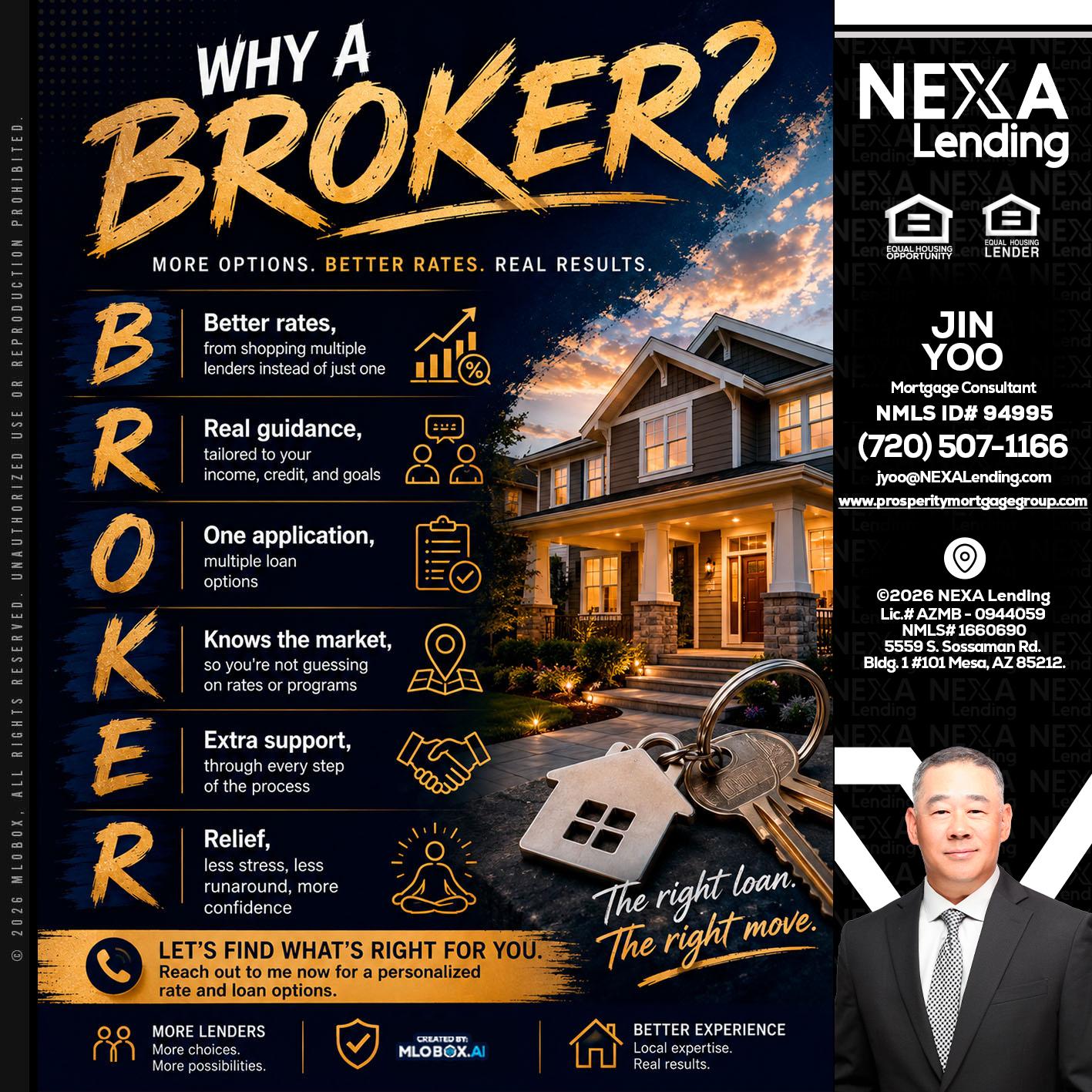 WHY A BROKER? - Jin Yoo -Mortgage Consultant