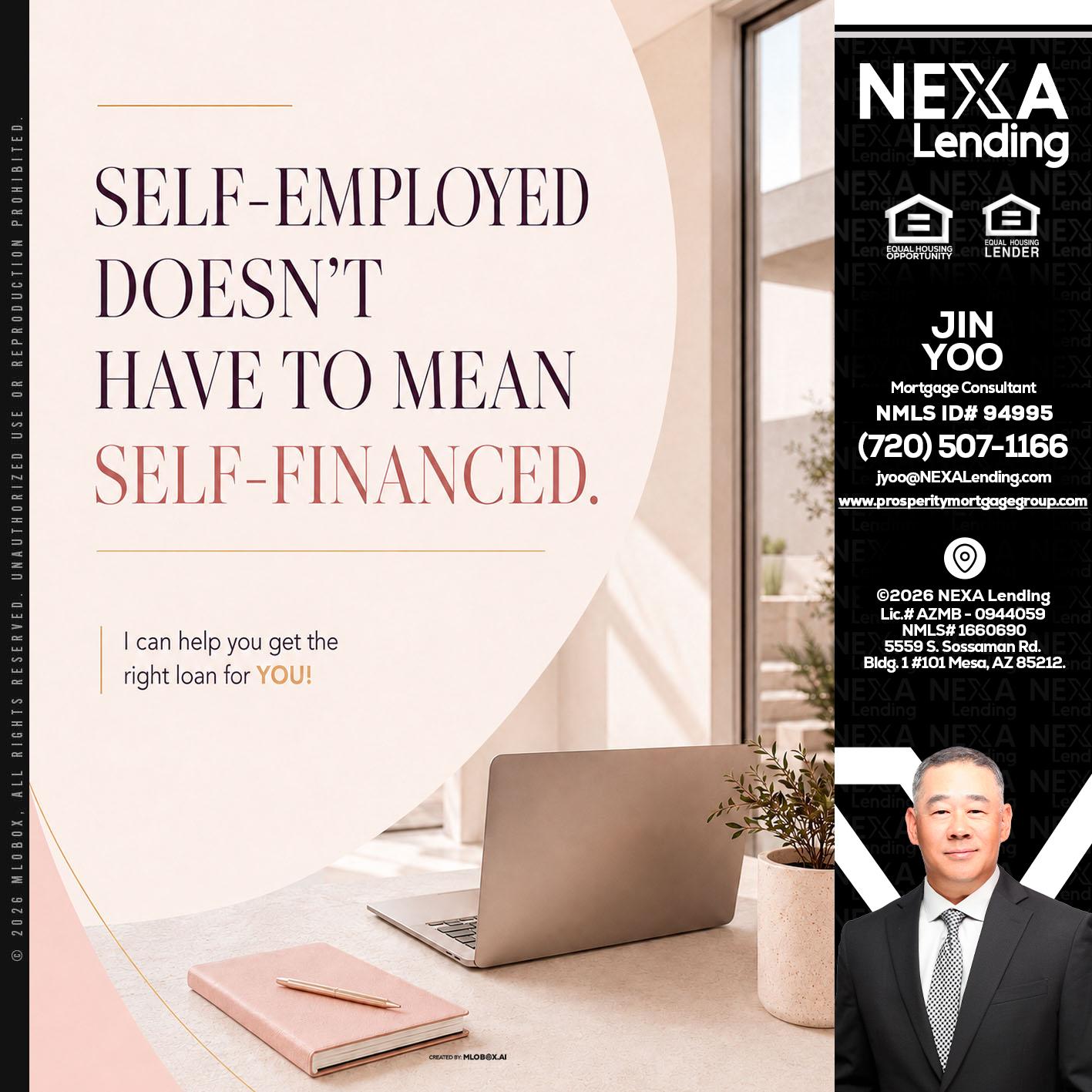 SELF EMPLOYED - Jin Yoo -Mortgage Consultant