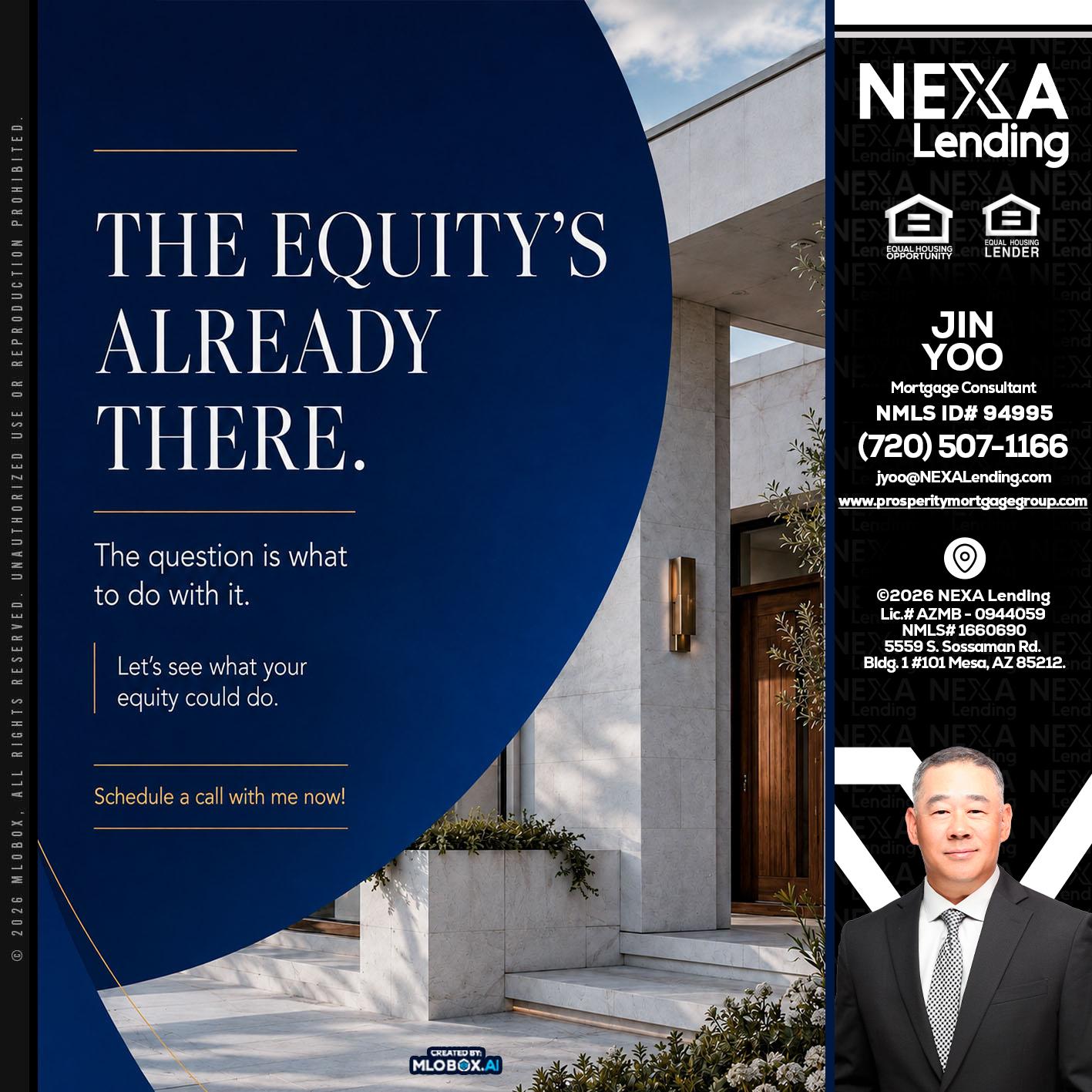 the equity's - Jin Yoo -Mortgage Consultant