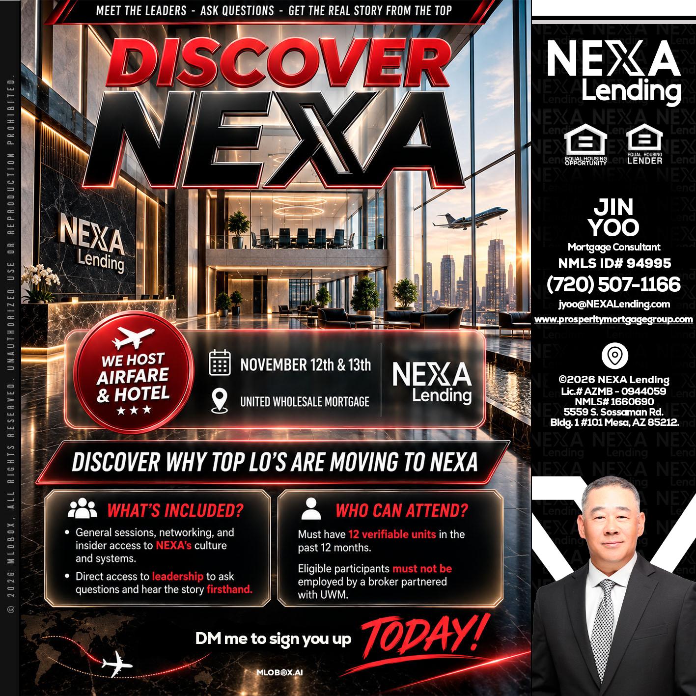 DISCOVER NEXA - Jin Yoo -Mortgage Consultant