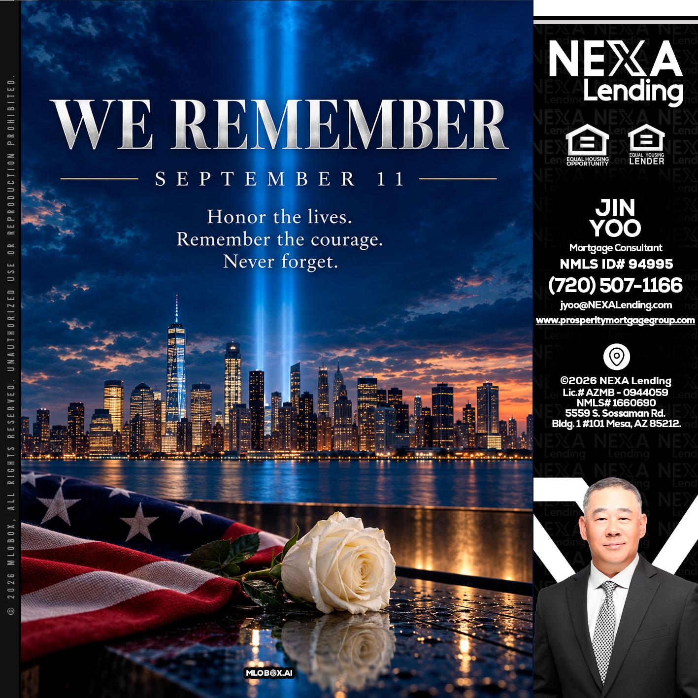 WE REMEMBER - Jin Yoo -Mortgage Consultant
