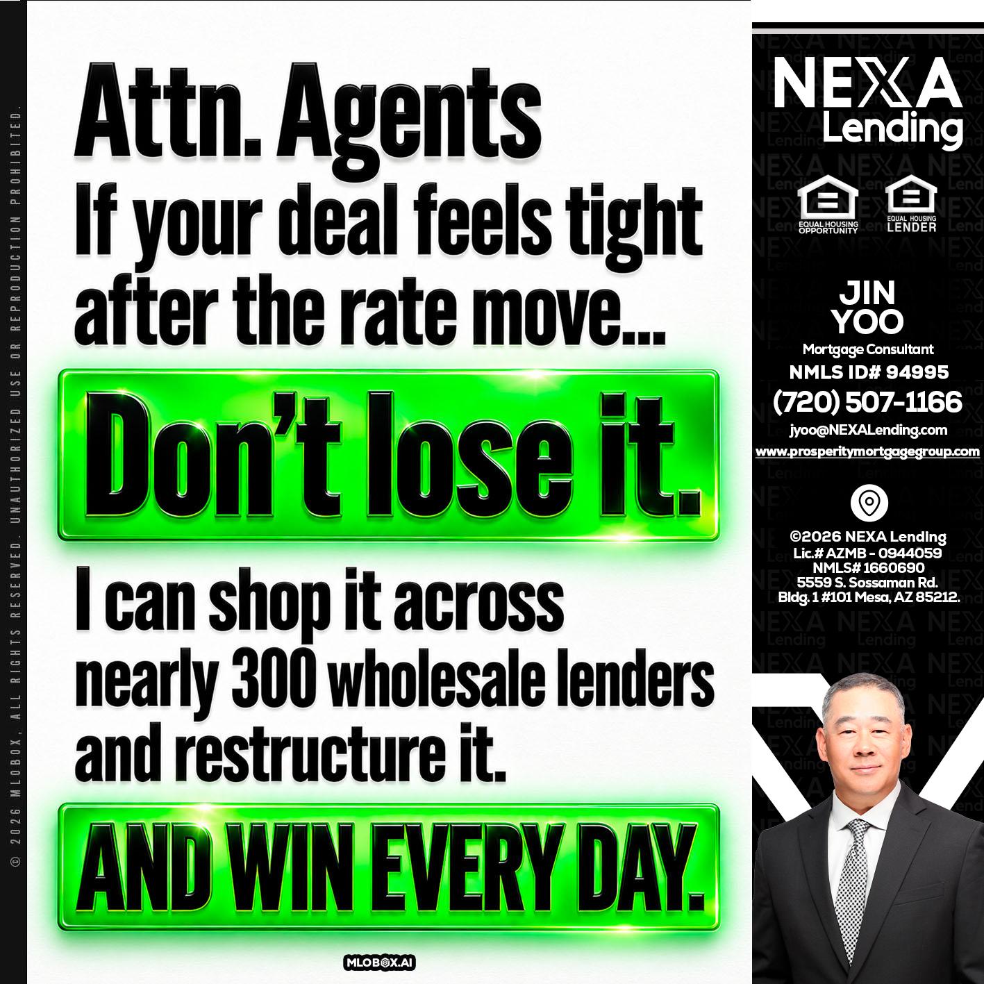 attention agents - Jin Yoo -Mortgage Consultant