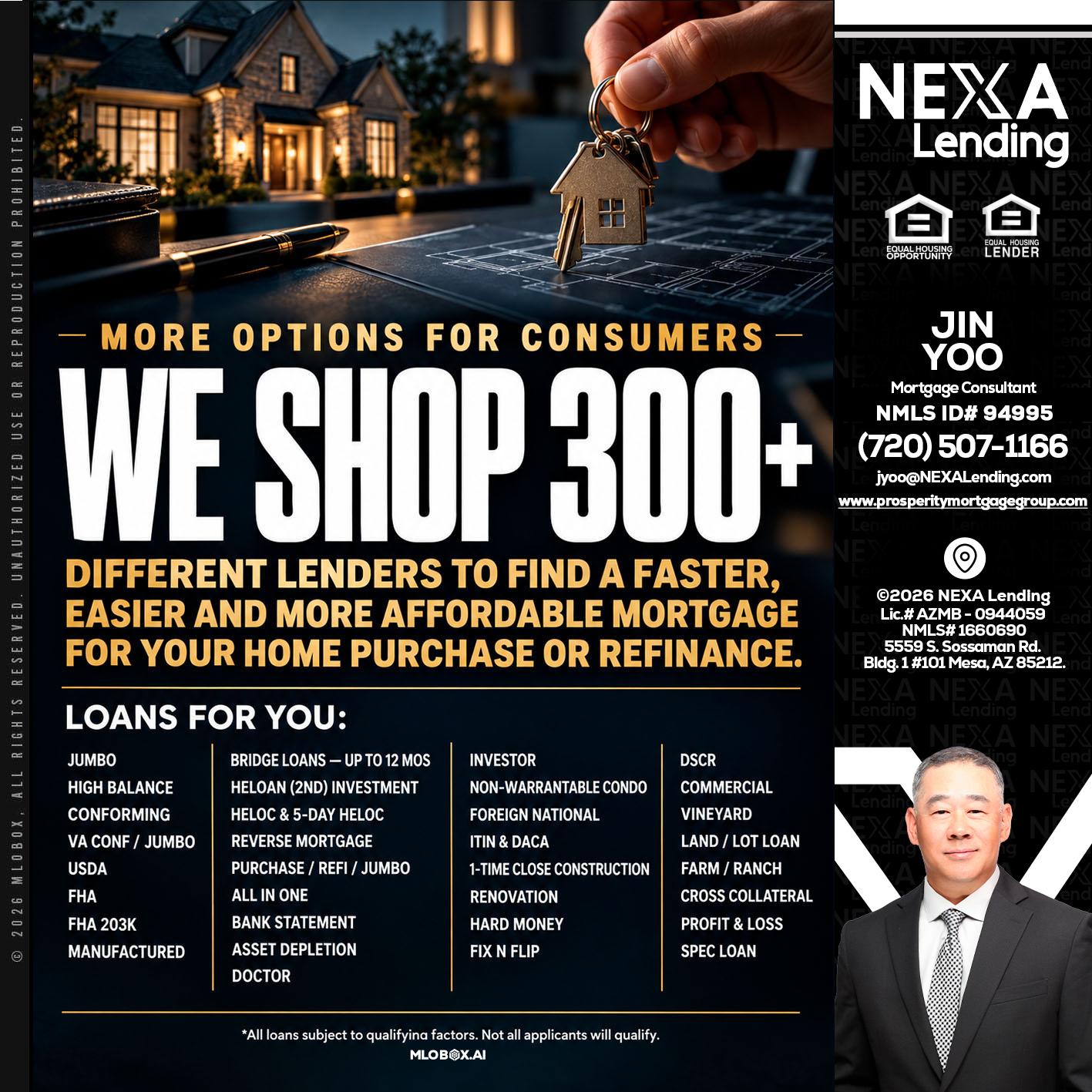 WE SHOP 300+ - Jin Yoo -Mortgage Consultant